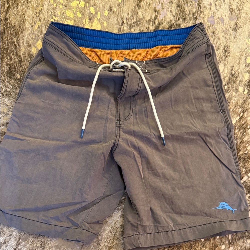 Tommy Bahama Tan and Blue Board Shorts